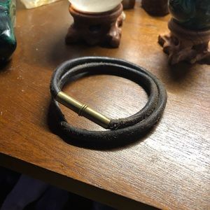 handmade Jewelry - Magnetic Leather and Bullet bracelet bronze brown handmade Jewelry - Magnetic Leather and Bullet bracelet bronze brown